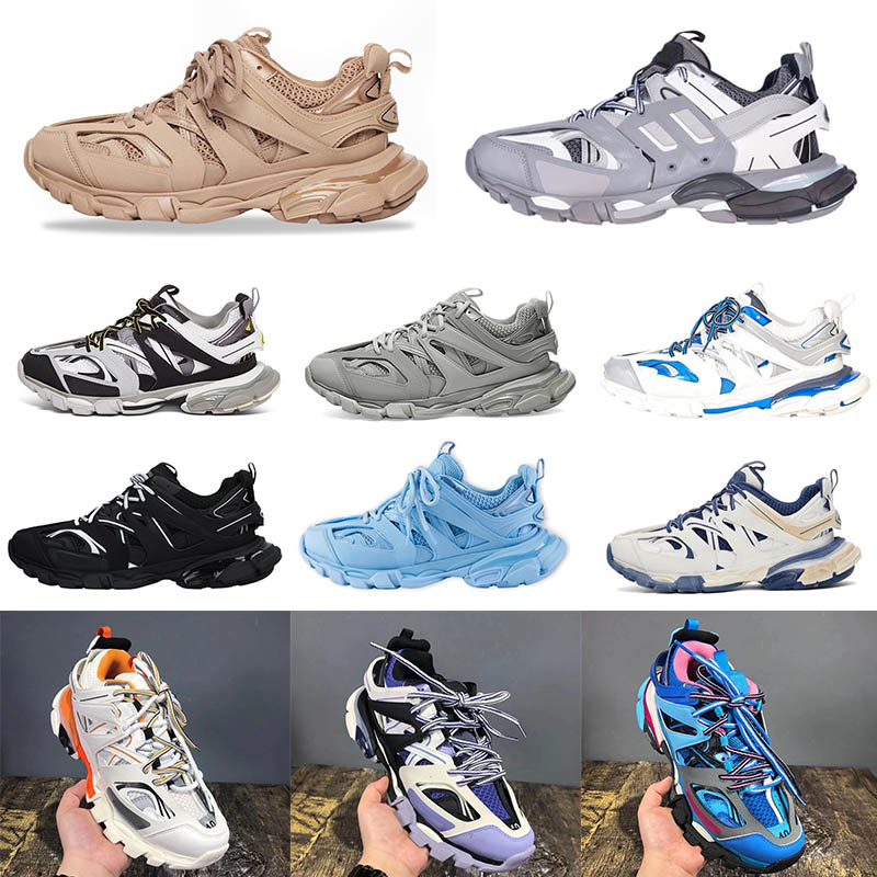 Luxury brand Designer Men Women Casual Shoes Triple white black Sneakers Tess.s. Gomma leather Trainer Nylon Printed Platform trainers Paris shoes 35-45
