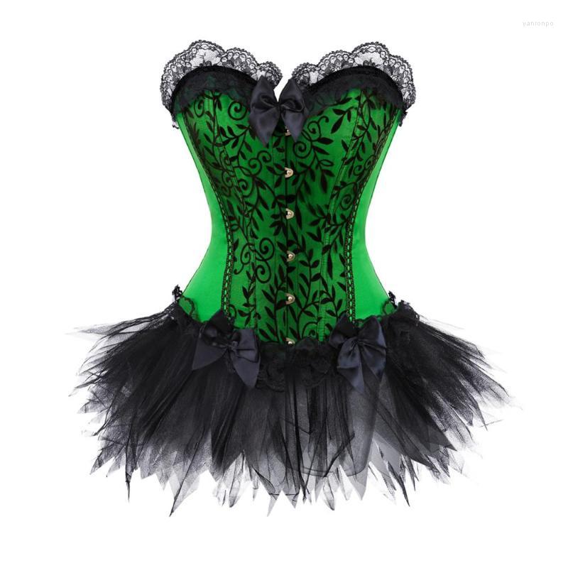 Bustiers & Corsets Corset Dress Bustier With Skirt Set Tutu Mesh Corselet Gothic Lace Plus Size Vintage KorseHalloween CostumesBustiers, Green
Bustiers & Corsets Corset Dress Bustier With Skirt Set Tutu Mesh Corselet Gothic Lace Plus Size Vintage KorseHalloween CostumesBustiers, Green