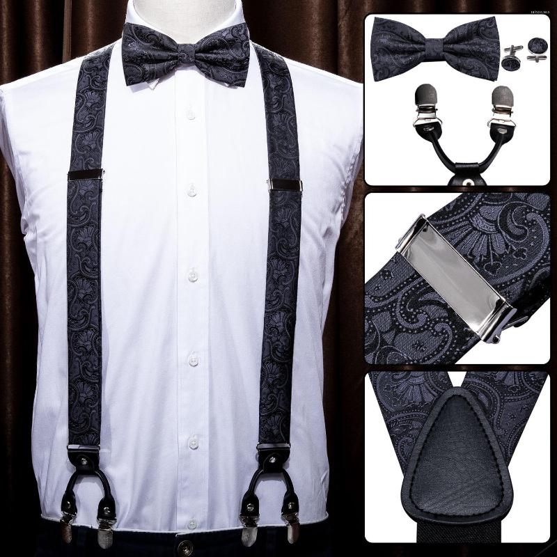 Bow Ties Black Suspender For Men Silk Elastic Pants Braces Strap Paisley Bowtie Set Cufflinks Adjustable Gift BD-2005
Bow Ties Black Suspender For Men Silk Elastic Pants Braces Strap Paisley Bowtie Set Cufflinks Adjustable Gift BD-2005