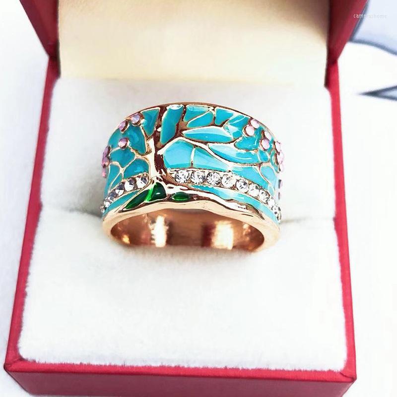 Wedding Rings 2022 Lucky Flower Tree Fashion Gold Pink Opal Green Enamel Wide Ring For Woman Party Crystal Vintage Jewelry Wholesale
Wedding Rings 2022 Lucky Flower Tree Fashion Gold Pink Opal Green Enamel Wide Ring For Woman Party Crystal Vintage Jewelry Wholesale