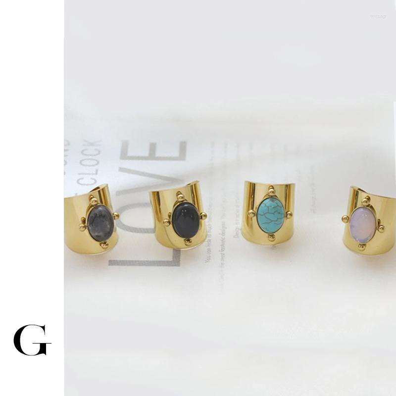 Cluster Rings GHIDBK Exaggeration Gold Color Stone Stainless Steel For Women Vintage Width Geometric Ring Irregular Chunky Jewelry
Cluster Rings GHIDBK Exaggeration Gold Color Stone Stainless Steel For Women Vintage Width Geometric Ring Irregular Chunky Jewelry