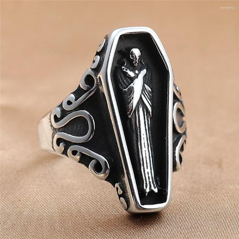 Cluster Rings Punk Men Unique Zombie Vampire Skull Biker Ring Boys 316L Stainless Steel Coffin Cool Jewelry Gothic Wholesale
Cluster Rings Punk Men Unique Zombie Vampire Skull Biker Ring Boys 316L Stainless Steel Coffin Cool Jewelry Gothic Wholesale