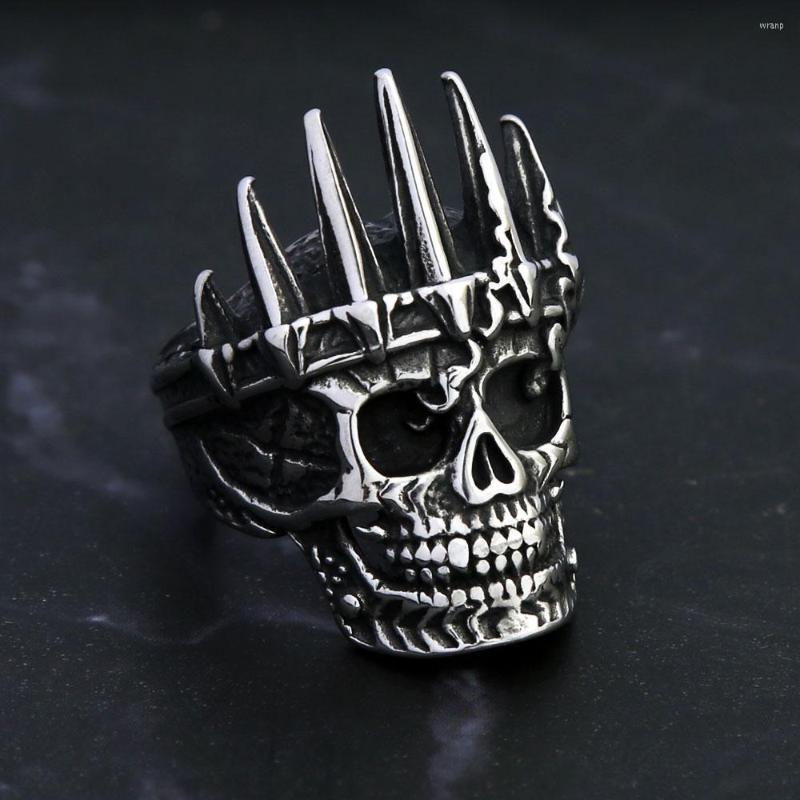 Cluster Rings Mens Gothic Classical Noble Crown Skull Ring Stainless Steel Biker Punk Hip Hop Fashion Jewelry Gift Wholesale Size 7-13
Cluster Rings Mens Gothic Classical Noble Crown Skull Ring Stainless Steel Biker Punk Hip Hop Fashion Jewelry Gift Wholesale Size 7-13