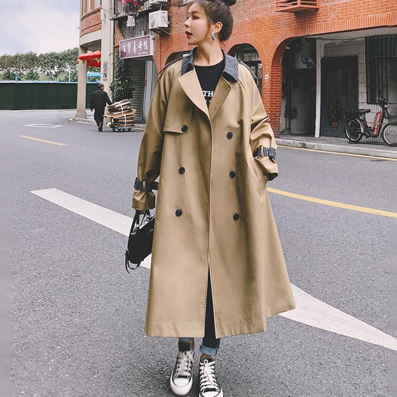 Women' Trench Coats Women' Khaki Windbreaker Long 2022Early Spring Autumn Loose Plaid Lapel Double-Breasted High-Quality Lining
Women' Trench Coats Women' Khaki Windbreaker Long 2022Early Spring Autumn Loose Plaid Lapel Double-Breasted High-Quality Lining
