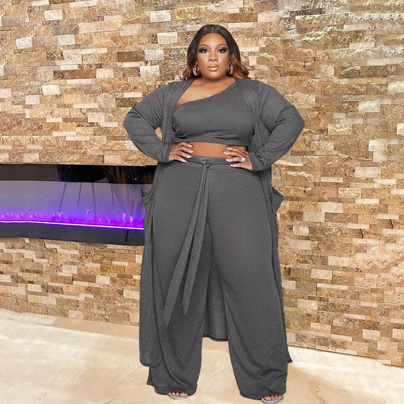 Tracksuits Plus Size Women Clothing Suits 3pieces Pants Crop Top Vest And Long Sleeve Coat Casual Large Sexy Outfits Wholesale Items, Beige
Tracksuits Plus Size Women Clothing Suits 3pieces Pants Crop Top Vest And Long Sleeve Coat Casual Large Sexy Outfits Wholesale Items, Beige