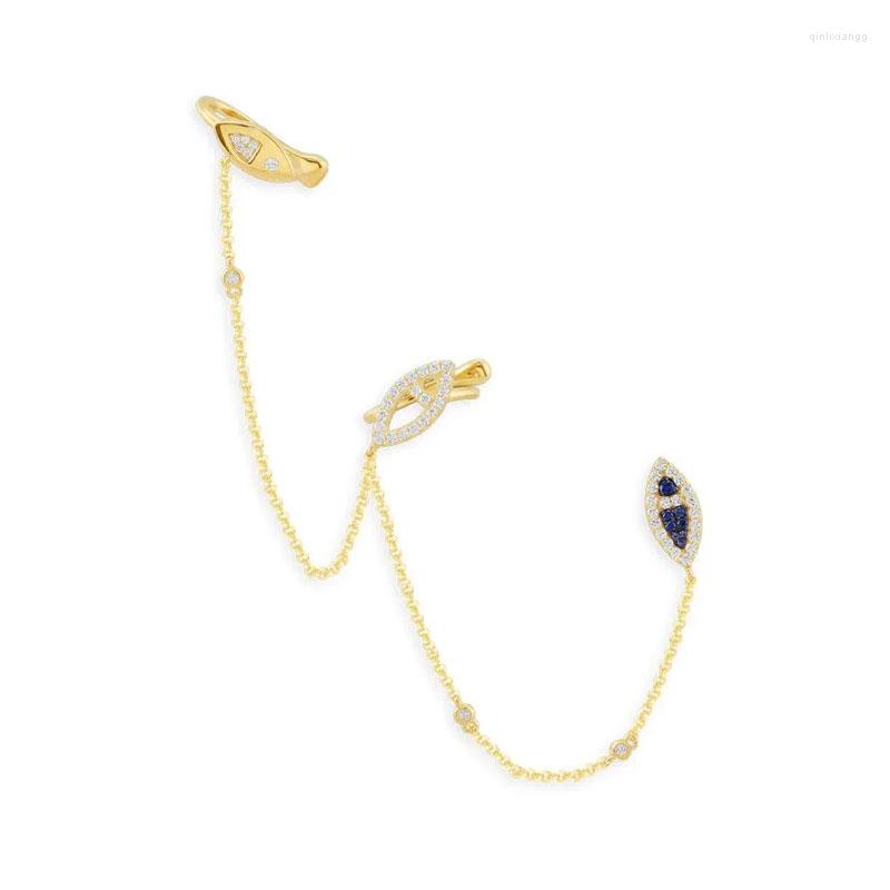 Backs Earrings SOELLE Real S925 Sterling Silver Yellow Gold Color Multi Fish Ear Cuff Lucky Eye Zircon Clip Earring 1pc For Women Fine
Backs Earrings SOELLE Real S925 Sterling Silver Yellow Gold Color Multi Fish Ear Cuff Lucky Eye Zircon Clip Earring 1pc For Women Fine