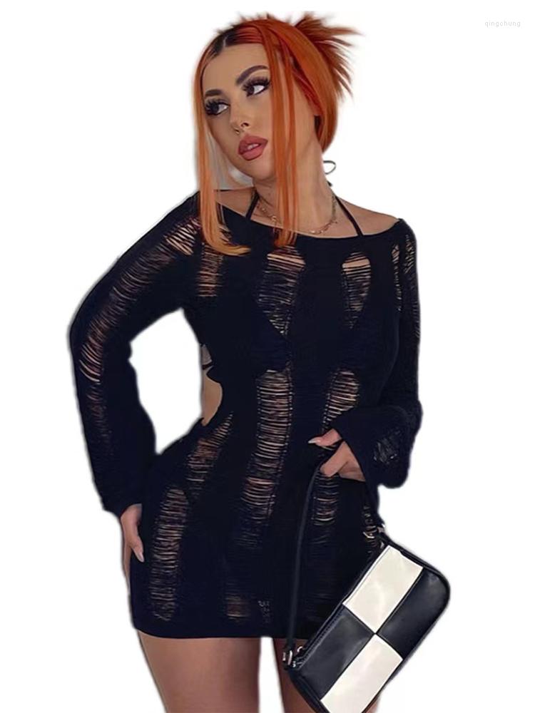Casual Dresses Black Tight Hollow Out Long Sleeve Holes See Through Sexy Knitted Backless Elegant Mini Dress For Women Spring 2022, Claret
Casual Dresses Black Tight Hollow Out Long Sleeve Holes See Through Sexy Knitted Backless Elegant Mini Dress For Women Spring 2022, Claret