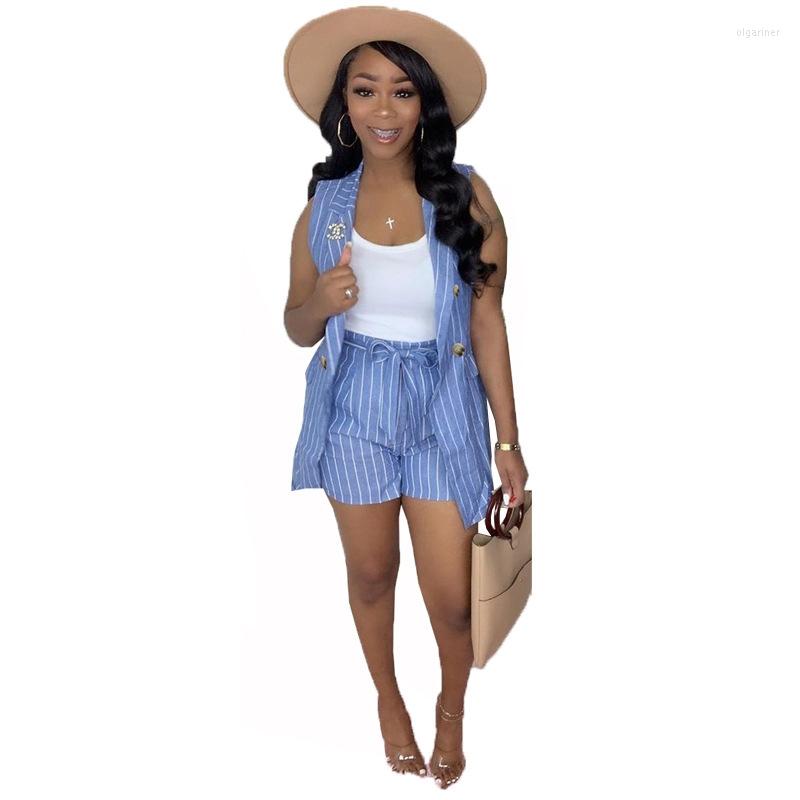 Women' Tracksuits STYLISH LADY Striped Printed 2 Piece Set Women Sleeveless Jacket And Shorts With Sashes 2022 Summer Elegant OL Outfits, Blue
Women' Tracksuits STYLISH LADY Striped Printed 2 Piece Set Women Sleeveless Jacket And Shorts With Sashes 2022 Summer Elegant OL Outfits, Blue