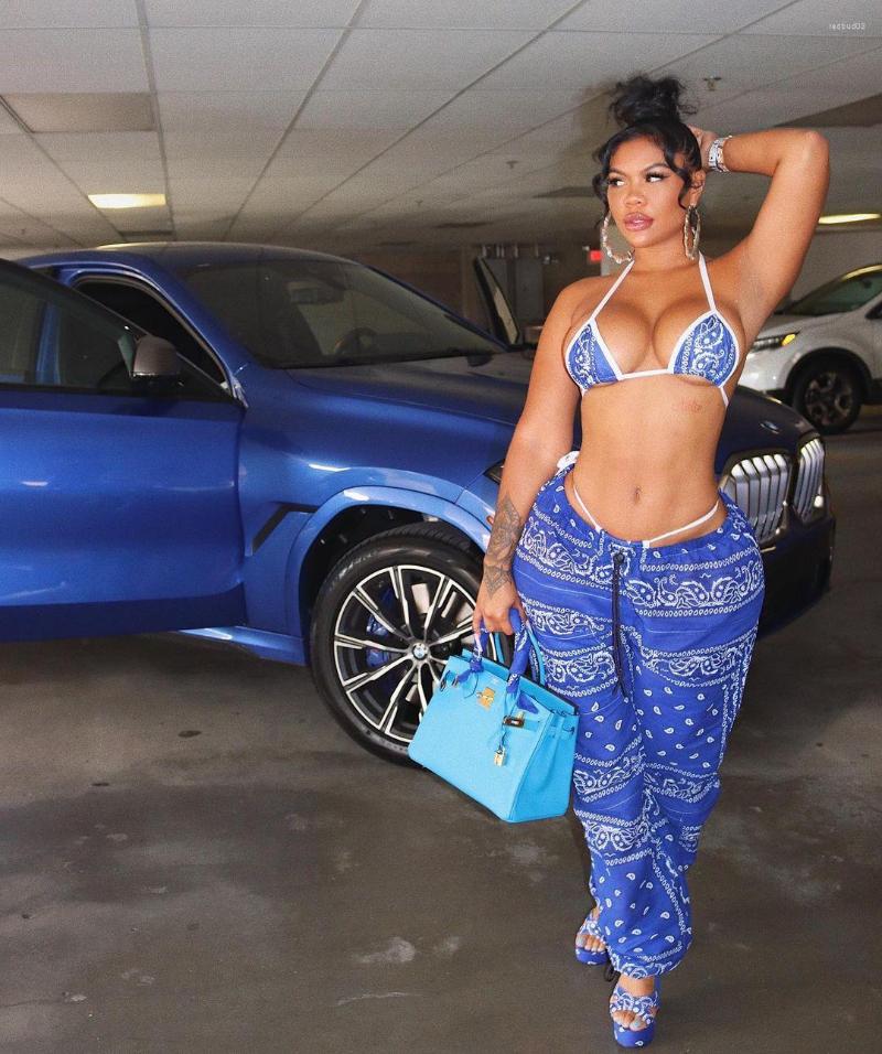 Women' Two Piece Pants Paisley Bandanna Print 3 Club Outfits Women Hanging Halter Back Bra Top Low Waist Underpant Jaggy Sweatpant Suit, Picture shown
Women' Two Piece Pants Paisley Bandanna Print 3 Club Outfits Women Hanging Halter Back Bra Top Low Waist Underpant Jaggy Sweatpant Suit, Picture shown