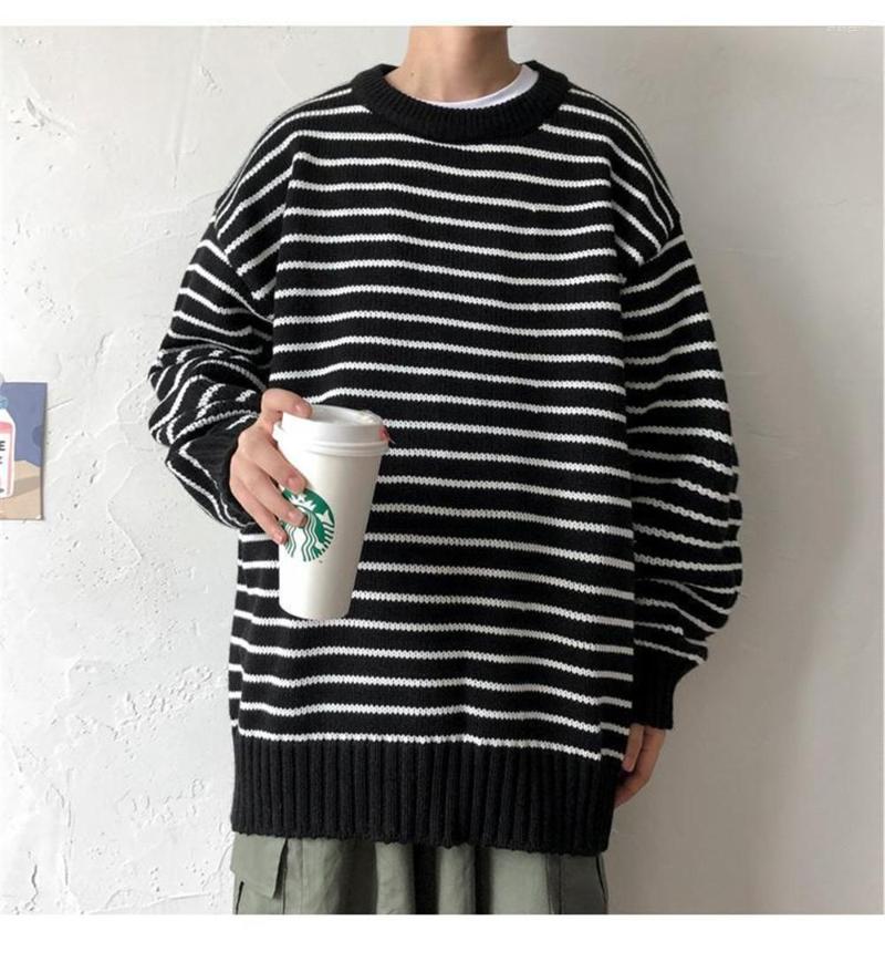 Men' Sweaters Black Gray Striped Sweater Jumper Spring Loose Streetwear Hip Hop Long Sleeve Knitwear Winter Funny Tops Boys
Men' Sweaters Black Gray Striped Sweater Jumper Spring Loose Streetwear Hip Hop Long Sleeve Knitwear Winter Funny Tops Boys