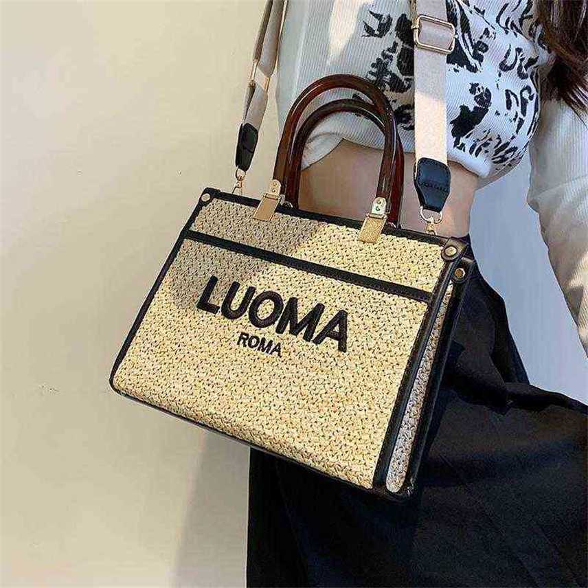 Handbags Outlet Summer simple big 2022 new casual women's shoulder versatile messenger straw woven bag, Beige
Handbags Outlet Summer simple big 2022 new casual women's shoulder versatile messenger straw woven bag, Beige