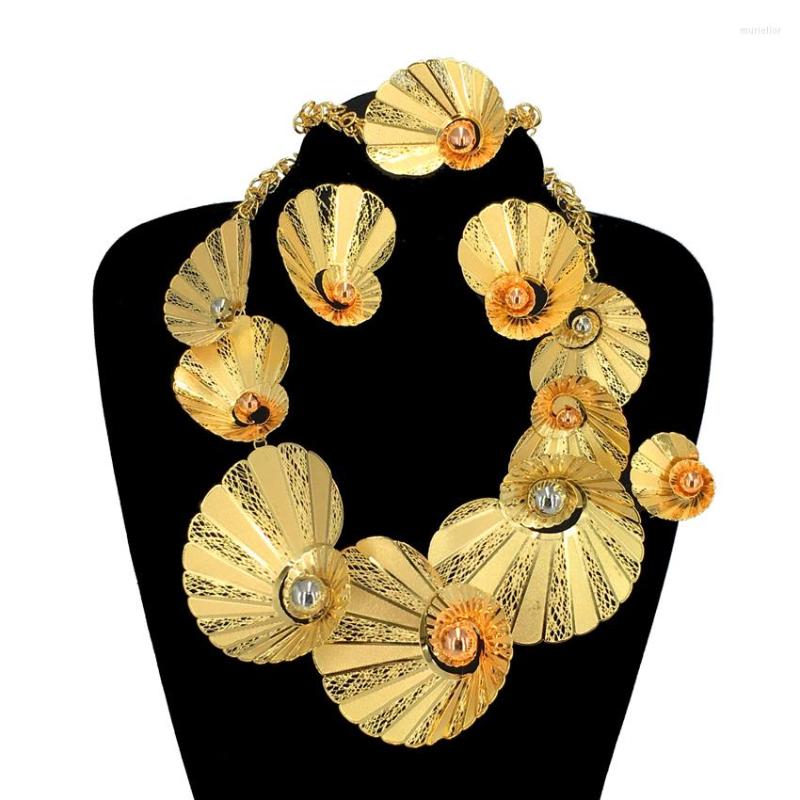 Necklace Earrings Set Est Brazilian Gold Full Copper Jewelry Women's Fashion Holiday Gift Dating Accessory FHK13507, Picture shown
Necklace Earrings Set Est Brazilian Gold Full Copper Jewelry Women's Fashion Holiday Gift Dating Accessory FHK13507, Picture shown