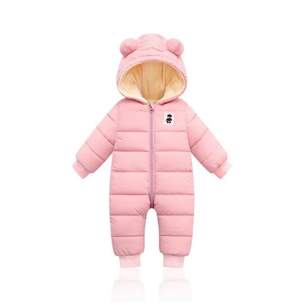 Rompers overalls baby clothes Winter Plus velvet New born Infant Boys Girls Warm Thick Jumpsuit Hooded Outfits Snowsuit coat kids Romper GC1757