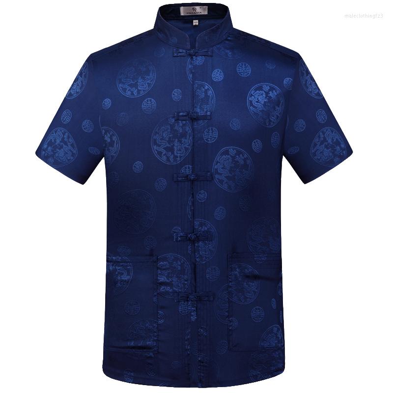 Men's T Shirts Chinese Traditional Satin Mandarin Collar Dragon Shirt Silky Tang Suit Clothing Tops Large Size 4XL
Men's T Shirts Chinese Traditional Satin Mandarin Collar Dragon Shirt Silky Tang Suit Clothing Tops Large Size 4XL