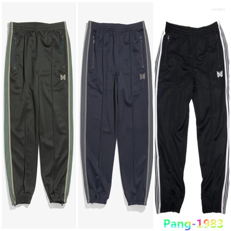 Men' Pants Needles Sportswear Leggings Butterfly Embroidery AWGE Men Women Webbing Striped Track Trousers
Men' Pants Needles Sportswear Leggings Butterfly Embroidery AWGE Men Women Webbing Striped Track Trousers