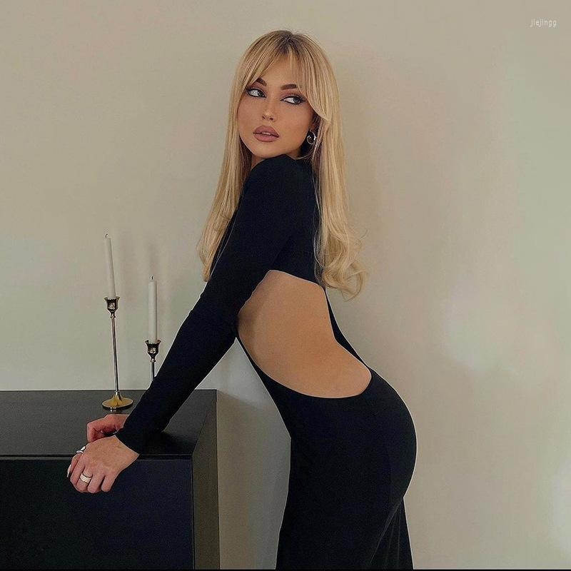 Casual Dresses 2022 Autumn Designer Clothes Black Long Sleeves Hollow Out Evening Party Sexy Women'S Prom One Piece Basic Maxi, M21ds461
Casual Dresses 2022 Autumn Designer Clothes Black Long Sleeves Hollow Out Evening Party Sexy Women'S Prom One Piece Basic Maxi, M21ds461