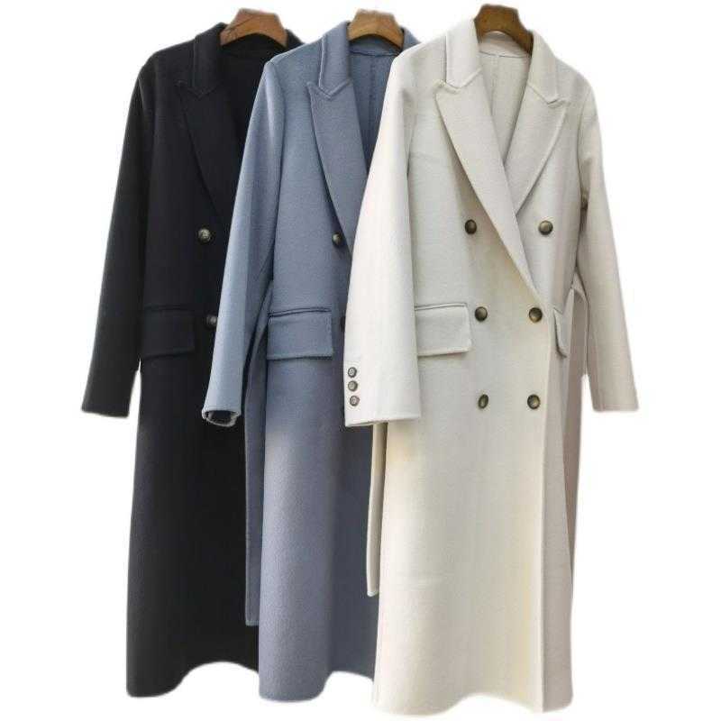 Ladies Woolen Coats Max Designer Thermal Coat Luxury Thick Long Cashmere jacket All Match Windbreaker, White
Ladies Woolen Coats Max Designer Thermal Coat Luxury Thick Long Cashmere jacket All Match Windbreaker, White