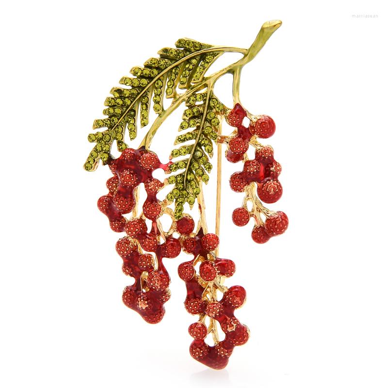 Brooches Wuli&baby Red Fruits Flower For Women Lady Rhinestone Enamel Party Casual Brooch Pin Year Gifts
Brooches Wuli&baby Red Fruits Flower For Women Lady Rhinestone Enamel Party Casual Brooch Pin Year Gifts