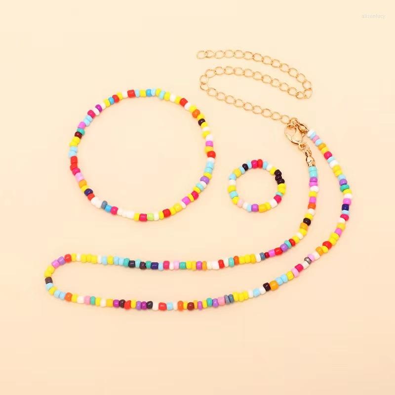 Necklace Earrings Set Bohemian Fashion Retro Bead Bracelet Ring 3 Piece Women's Jewelry Wholesale, Picture shown
Necklace Earrings Set Bohemian Fashion Retro Bead Bracelet Ring 3 Piece Women's Jewelry Wholesale, Picture shown