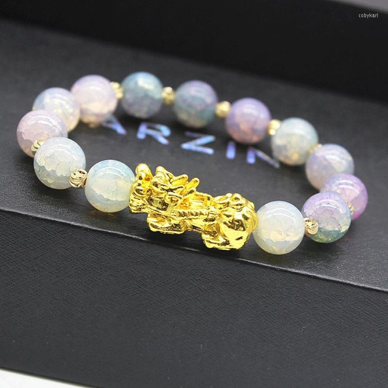 Strand Gold Color-protected Enamel Bracelets Vintage Imitation Chalcedony Beaded Lucky Couple Men And Women
Strand Gold Color-protected Enamel Bracelets Vintage Imitation Chalcedony Beaded Lucky Couple Men And Women