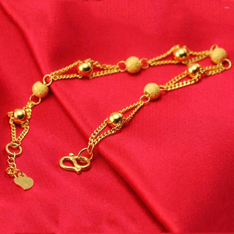 Strand Valentine's Day 24k Fashion Bead Bracelet For Women Gold Color Friendship Bracelets Fine Jewelry
Strand Valentine's Day 24k Fashion Bead Bracelet For Women Gold Color Friendship Bracelets Fine Jewelry