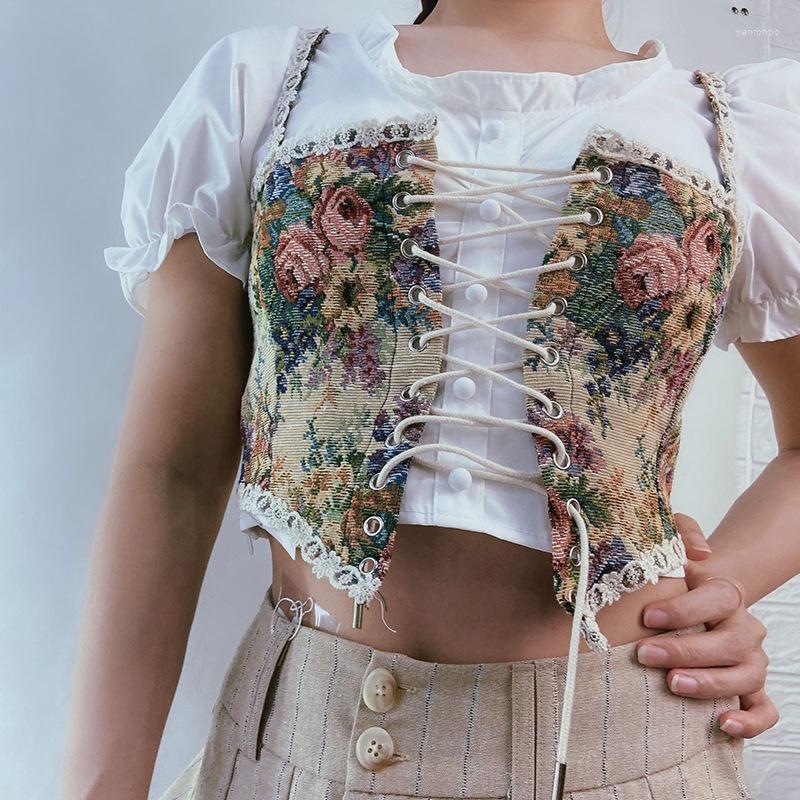 Bustiers & Corsets Floral Beach Party Sexy Crop Women Backless Bandage French Vintage Halter Top Korean Boho Lace With Corset 2022 SummerBus
Bustiers & Corsets Floral Beach Party Sexy Crop Women Backless Bandage French Vintage Halter Top Korean Boho Lace With Corset 2022 SummerBus