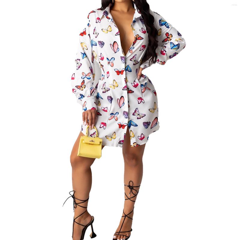 Casual Dresses Women Sexy Shirt Dress Autumn Butterfly Print Long Sleeve Turn-down Collar, Beige
Casual Dresses Women Sexy Shirt Dress Autumn Butterfly Print Long Sleeve Turn-down Collar, Beige