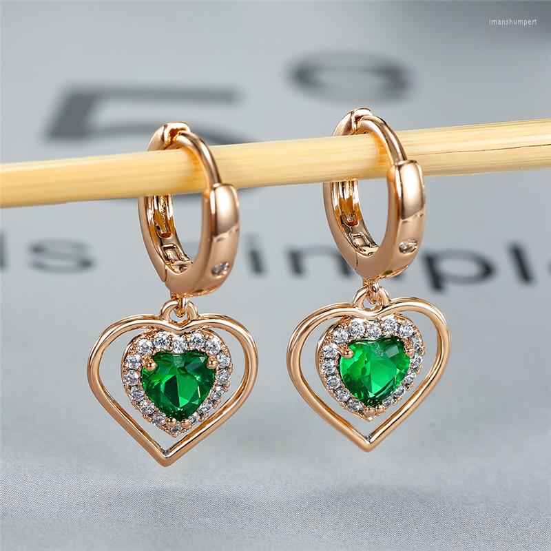 Hoop Earrings Cute Female Green Love Heart Luxury Crystal Zircon Stone Rose Gold Color Wedding For Women
Hoop Earrings Cute Female Green Love Heart Luxury Crystal Zircon Stone Rose Gold Color Wedding For Women