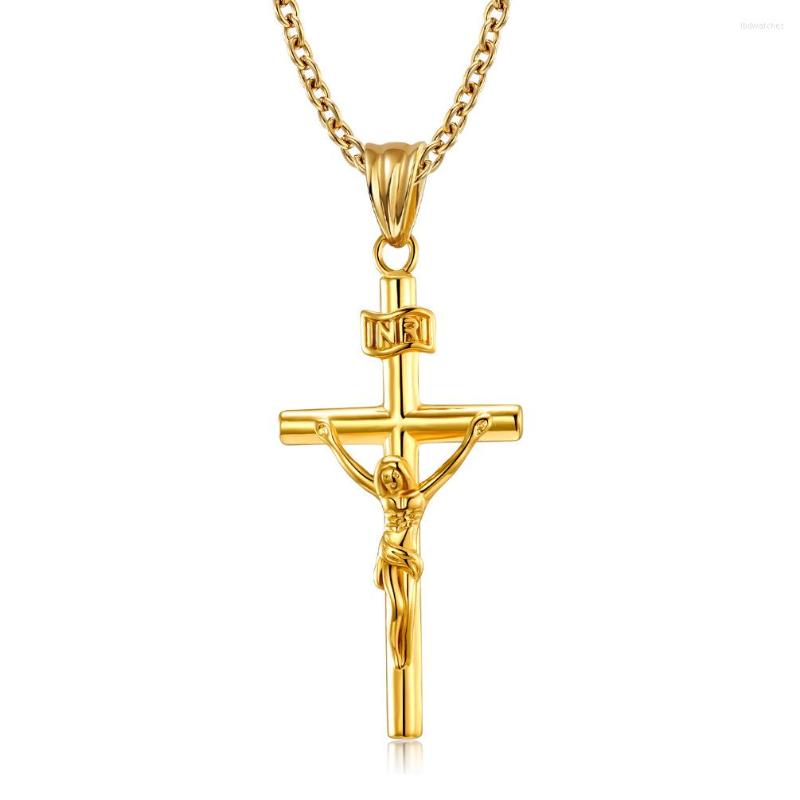Pendant Necklaces Fashion INRI Jesus Cross Stainless Steel Male Gold/Silver Color Christian Crucifix Necklace Religious Jewelry
Pendant Necklaces Fashion INRI Jesus Cross Stainless Steel Male Gold/Silver Color Christian Crucifix Necklace Religious Jewelry