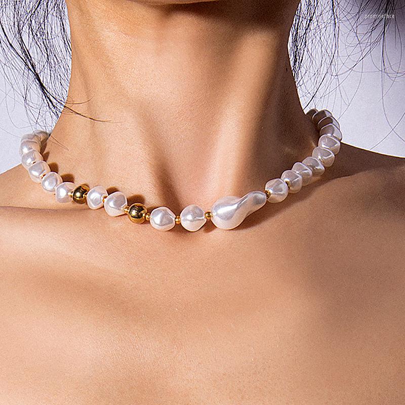 Choker Chic Temperament Irregular Baroque Pearls Necklace Women Creative Fashion Geometric Chocker Colar Jewelry Kolye
Choker Chic Temperament Irregular Baroque Pearls Necklace Women Creative Fashion Geometric Chocker Colar Jewelry Kolye