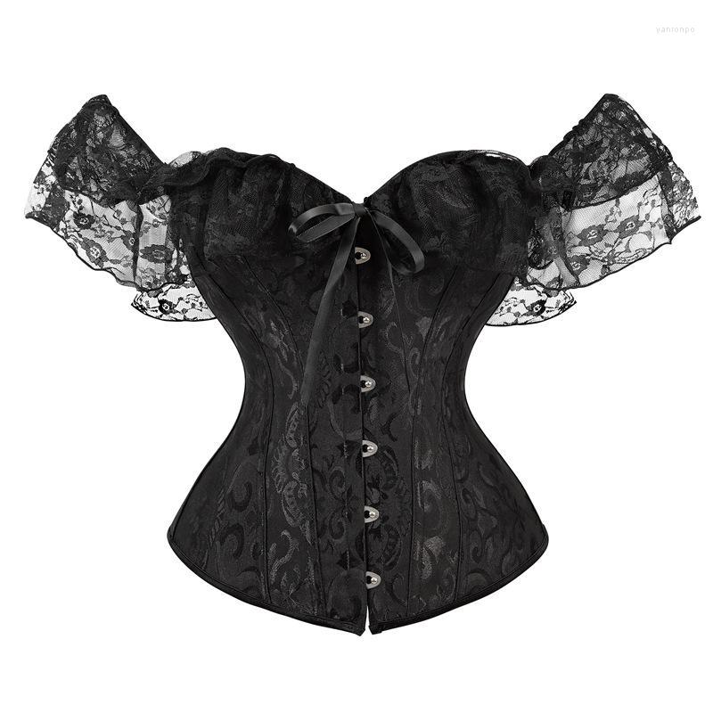 Bustiers & Corsets Women Short Sleeve Corset Solid Color Tie-up Boat Neck Close-fitting Crop Tops White And BlackBustiers, Black
Bustiers & Corsets Women Short Sleeve Corset Solid Color Tie-up Boat Neck Close-fitting Crop Tops White And BlackBustiers, Black