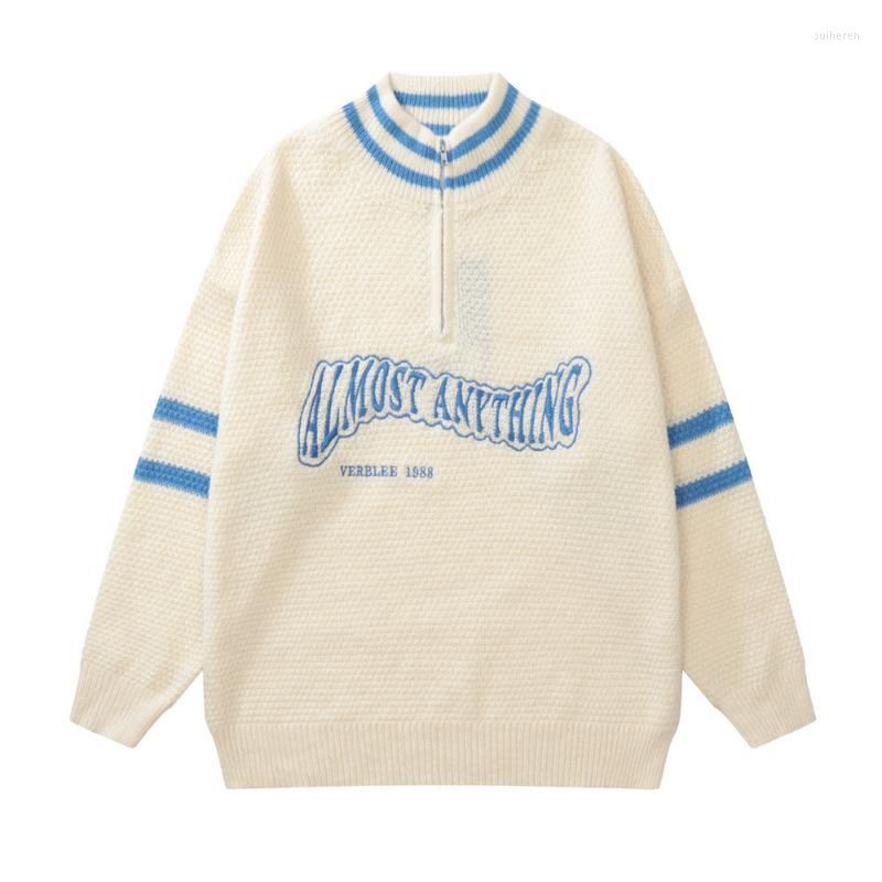 Men's Sweaters High Street Fashion Letter Embroidery Stand-up Collar Men's Loose Long-sleeve Pullover Half-open Sweater, Black
Men's Sweaters High Street Fashion Letter Embroidery Stand-up Collar Men's Loose Long-sleeve Pullover Half-open Sweater, Black