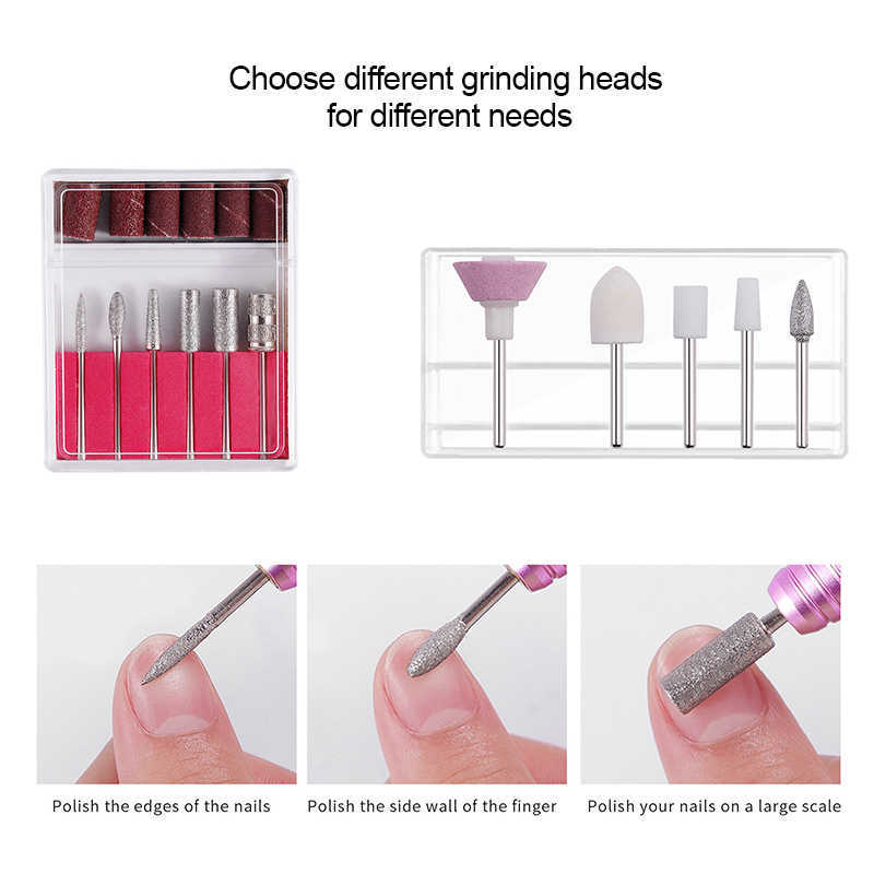 Nail Art Kits USB Electric Drill Machine Manicure Mini Portable Strong Polisher Grinder Sander Schuurmachine Pedicure Tools Kit Pedikure-werkzeugset