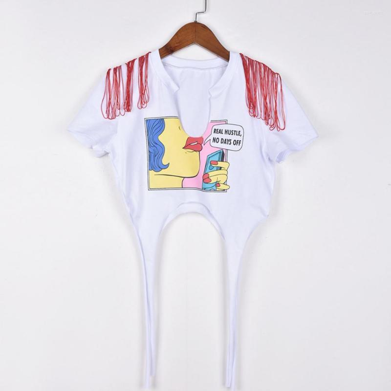 Women' Blouses Stretchy Classic Summer Figure Letter Printed Exposed Navel T-shirt Elastic Crop Top Breathable Aesthetic Clothes, White
Women' Blouses Stretchy Classic Summer Figure Letter Printed Exposed Navel T-shirt Elastic Crop Top Breathable Aesthetic Clothes, White