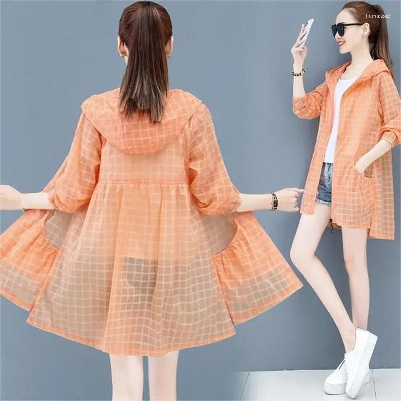 Women' Trench Coats Women' 2022 Summer Women Sun Protection Clothing Female Long Loose Sunscreen Coat Thin Beach Jackets Lady Lattice, Aqua blue
Women' Trench Coats Women' 2022 Summer Women Sun Protection Clothing Female Long Loose Sunscreen Coat Thin Beach Jackets Lady Lattice, Aqua blue