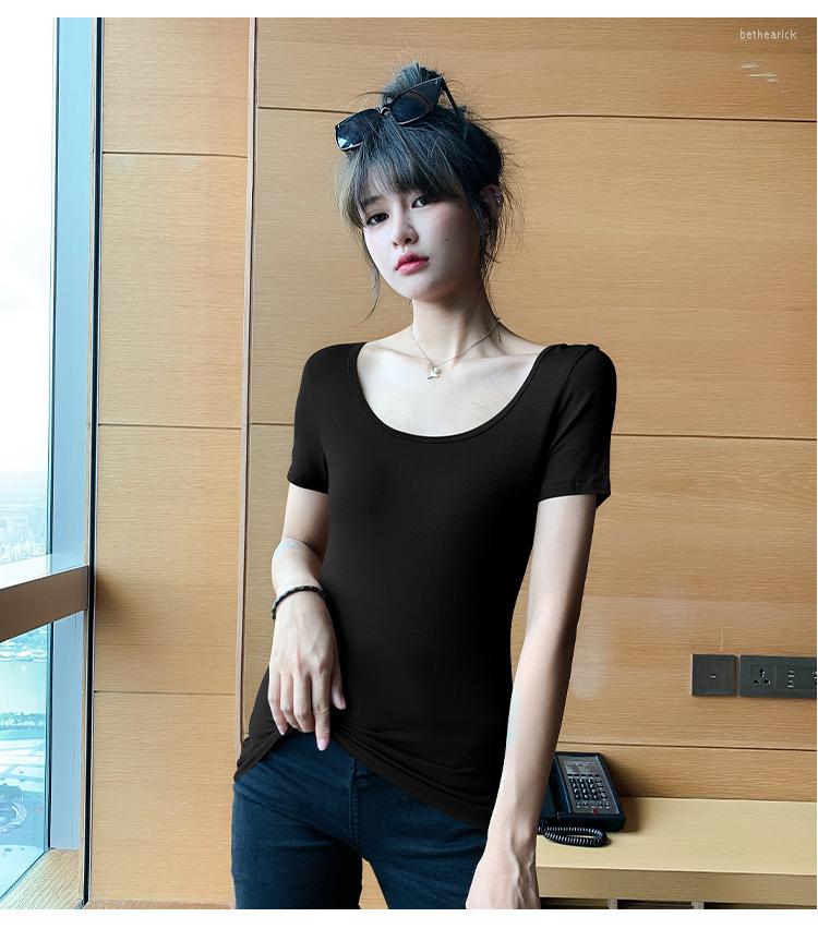 Women' T Shirts Tight Half Sleeve With Short Sleeves And Women T-shirt Neckline Blouse Render Unlined Upper Garment, Black
Women' T Shirts Tight Half Sleeve With Short Sleeves And Women T-shirt Neckline Blouse Render Unlined Upper Garment, Black