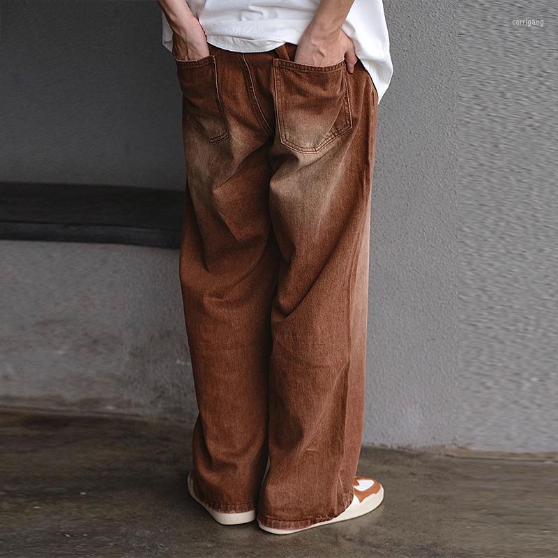 Men' Jeans ZCSMLL Brown Men' Ins High Street Tide American Vintage European And Solid Color Hiphop Pants Summer, Dark brown 
Men' Jeans ZCSMLL Brown Men' Ins High Street Tide American Vintage European And Solid Color Hiphop Pants Summer, Dark brown