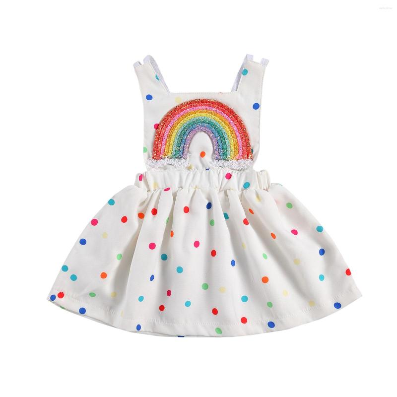 Girl Dresses 2022 0-24M Cute Baby Dress 3D Color Line Rainbow Dot Print Sleeveless Backless A-line Infant Suspender, Picture shown
Girl Dresses 2022 0-24M Cute Baby Dress 3D Color Line Rainbow Dot Print Sleeveless Backless A-line Infant Suspender, Picture shown