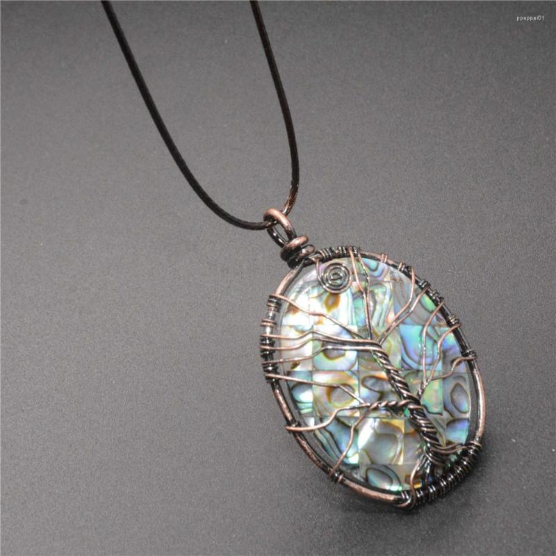 Pendant Necklaces Retro Classic Fashion Natural Rainbow Abalone Shell Oval Shape Necklace Women Wire Wrap Exquisite Gift Jewelry Y638
Pendant Necklaces Retro Classic Fashion Natural Rainbow Abalone Shell Oval Shape Necklace Women Wire Wrap Exquisite Gift Jewelry Y638
