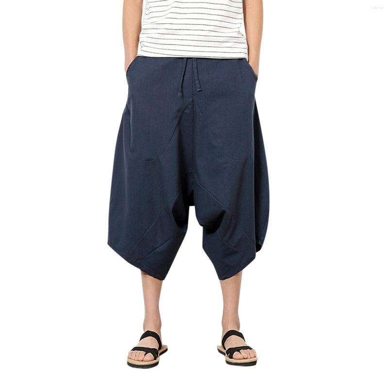 Men's Pants Pretty Men Summer Casual Drawstring Mid Waist Cotton Linen Loose Cropped Bloomers With Pockets, Black
Men's Pants Pretty Men Summer Casual Drawstring Mid Waist Cotton Linen Loose Cropped Bloomers With Pockets, Black
