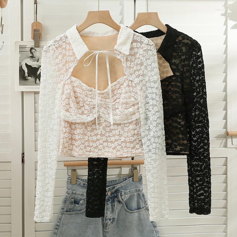 Women's Blouses Korean Fashion Butterfly Lace-up Woman Blouse Floral Embroidery Turn Down Collar Blusas Japan Style Long Sleeve Top Drop, Black
Women's Blouses Korean Fashion Butterfly Lace-up Woman Blouse Floral Embroidery Turn Down Collar Blusas Japan Style Long Sleeve Top Drop, Black
