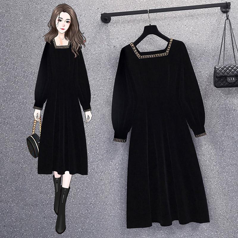 Casual Dresses Big Yards French Velvet Female Autumn Fat Girl Hepburn Wind Restoring Ancient Ways Black Dress
Casual Dresses Big Yards French Velvet Female Autumn Fat Girl Hepburn Wind Restoring Ancient Ways Black Dress