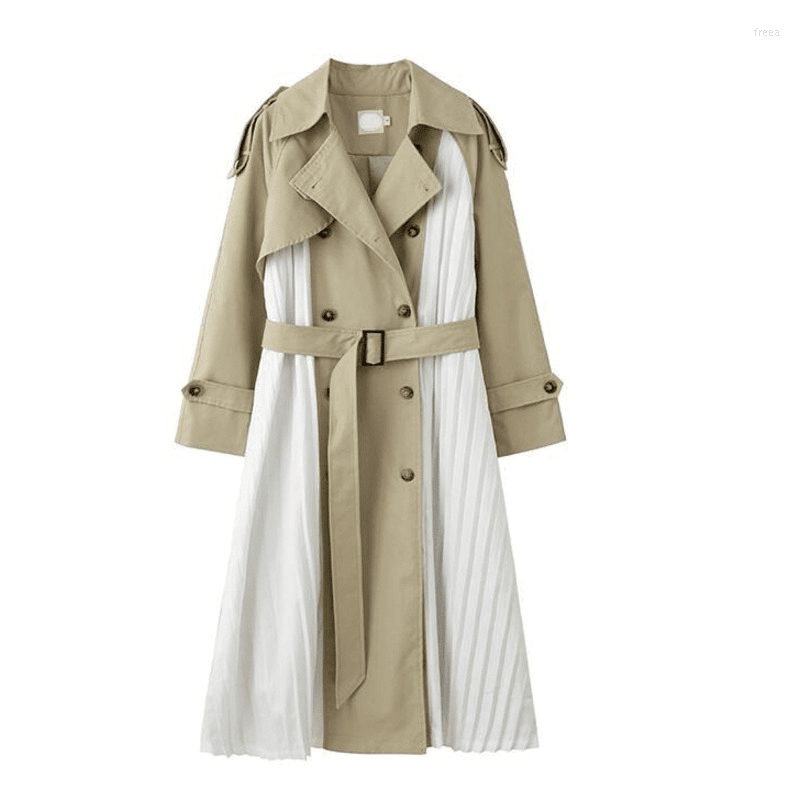 Women' Trench Coats XUXI 2022 Autumn Korean Wide-waisted Windbreaker Women Khaki Casual Long Sleeve Stitching Mid-length Double-Breasted
Women' Trench Coats XUXI 2022 Autumn Korean Wide-waisted Windbreaker Women Khaki Casual Long Sleeve Stitching Mid-length Double-Breasted