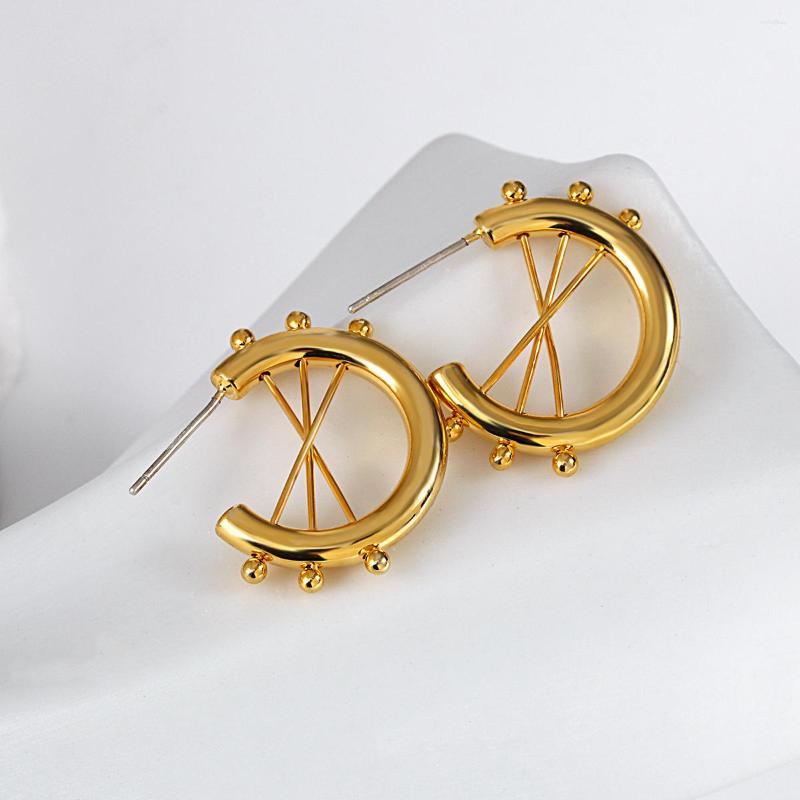 Hoop Earrings AENSOA Unique Design Gold Color Geometric Hoops Personality Chunky Smooth Round For Women Girl Wholesale Jewelry
Hoop Earrings AENSOA Unique Design Gold Color Geometric Hoops Personality Chunky Smooth Round For Women Girl Wholesale Jewelry