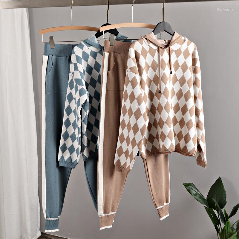 Women's Two Piece Pants Fashion Hooded Sweater Outfits Casual Tracksuit Women Fall Diamond Jacquard Zipper Cardigan Coat Pocket Harem Suits, 2 piece set
Women's Two Piece Pants Fashion Hooded Sweater Outfits Casual Tracksuit Women Fall Diamond Jacquard Zipper Cardigan Coat Pocket Harem Suits, 2 piece set