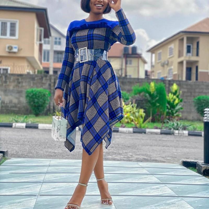 Casual Dresses Night Party Plaid Print Elegant Women Dress Blue Long Sleeve Midi Irregular Bodycon Ladies Modest WorkWear African Clothes
Casual Dresses Night Party Plaid Print Elegant Women Dress Blue Long Sleeve Midi Irregular Bodycon Ladies Modest WorkWear African Clothes