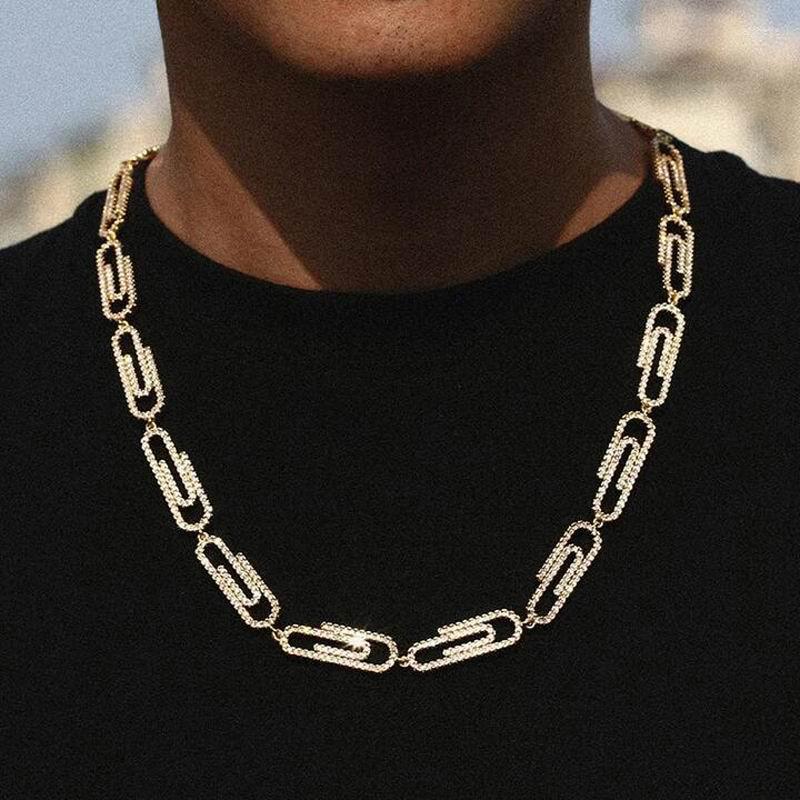 Chains 2022 Paper Clip Chain Iced Out Cubic Zircon Necklace Gold Silver Color Cuban Links Hip Hop Fashion Jewelry For Women
Chains 2022 Paper Clip Chain Iced Out Cubic Zircon Necklace Gold Silver Color Cuban Links Hip Hop Fashion Jewelry For Women