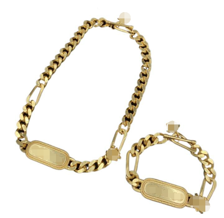 Classic Brass Cuba Thick Chain Necklaces Bracelet Set Greece Meander Pattern Banshee Medusa Portrait 18K Gold Plated New Designed Designer Jewelry, Golden
Classic Brass Cuba Thick Chain Necklaces Bracelet Set Greece Meander Pattern Banshee Medusa Portrait 18K Gold Plated New Designed Designer Jewelry, Golden