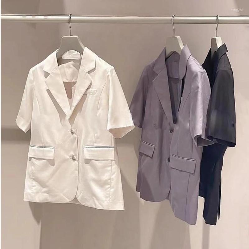 Women's Suits Japan Style Ol Elegant Casual Blazer Woman Summer 2022 Single Row Two Buttons Loose Coat Notched Collar Half Sleeve Jacket, Black
Women's Suits Japan Style Ol Elegant Casual Blazer Woman Summer 2022 Single Row Two Buttons Loose Coat Notched Collar Half Sleeve Jacket, Black