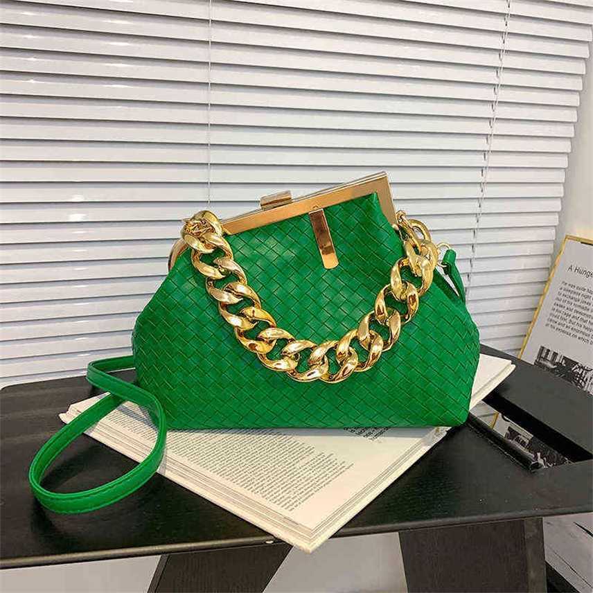 Bag female 2022 new woven metal clip chain small square bag versatile sling one shoulder cross Purses, Khaki
Bag female 2022 new woven metal clip chain small square bag versatile sling one shoulder cross Purses, Khaki